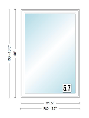 ANDERSEN Windows 400 Series Venting Casement 31½" Wide Vinyl Exterior Wood Interior New Construction Low-E4 Dual Pane Argon Fill Glass Full Screen/Tempered/Frosted/Grilles Optional CX125, CX13, CX135, CX14, CX145, CX15, CX155, Or CX16
