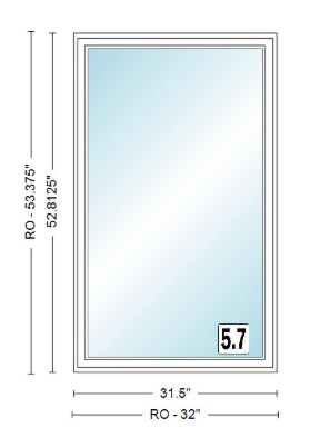 ANDERSEN Windows 400 Series Venting Casement 31½" Wide Vinyl Exterior Wood Interior New Construction Low-E4 Dual Pane Argon Fill Glass Full Screen/Tempered/Frosted/Grilles Optional CX125, CX13, CX135, CX14, CX145, CX15, CX155, Or CX16