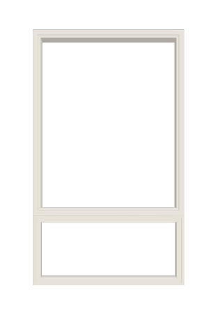 Andersen 400 Series Picture Over Awning Window 40-13/16" Wide Vinyl Exterior Wood Interior Low-E4 Argon Dual Pane Glass Full Screen/Frosted/Tempered Option