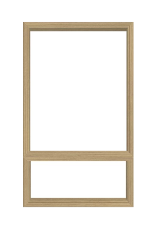 Andersen 400 Series Picture Over Awning Window 35-15/16" Wide Vinyl Exterior Wood Interior Low-E4 Argon Dual Pane Glass Full Screen/Frosted/Tempered Option