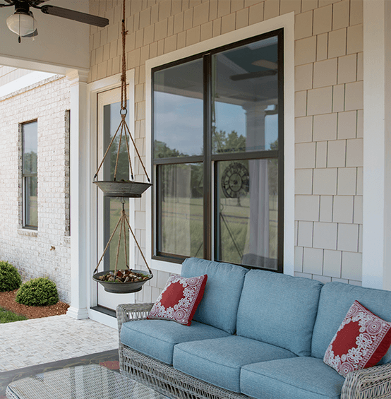 MI WINDOWS 1556 Twin Double Hung With Transom 55.125" Wide New Construction Vinyl Low-E Argon Full Screens Optional