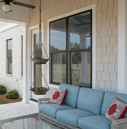 MI WINDOWS 1556 Twin Double Hung With Transom 55.125" Wide New Construction Vinyl Low-E Argon Full Screens Optional