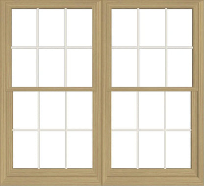 ANDERSEN Windows 400 Series Twin Double Hung 51-3/8" Wide Equal Sash Vinyl Exterior Wood Interior Low-E4 Dual Pane Glass Full Screen/Tempered/Frosted/Grilles Optional TW2032-2, TW2036-2, TW20310-2, TW2042-2, TW2046-2, TW20410-2, Or TW2052-2