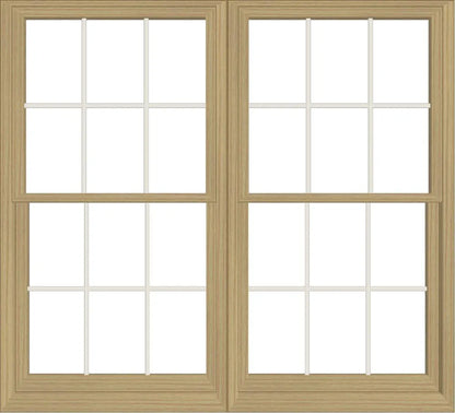 ANDERSEN Windows 400 Series Twin Double Hung 67-3/8" Wide Equal Sash Vinyl Exterior Wood Interior Low-E4 Dual Pane Glass Screen/Tempered/Frosted/Grilles Optional TW2832-2, TW2836-2, TW28310-2, TW2842-2, TW2846-2, TW28410-2, Or TW2852-2