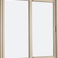 MI V3000 Series 8'0" X 8'0" Vinyl Sliding/Gliding Clear Tempered Dual Pane HP Low-E Argon Glass 2 Panel White Setup Patio Door 1615 Grilles/Screen Optional