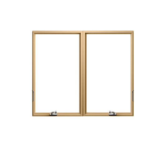 ANDERSEN WINDOWS 400 SERIES VENTING TWIN/DOUBLE CASEMENT 33-3/4" WIDE VINYL EXTERIOR WOOD INTERIOR NEW CONSTRUCTION LOW-E4 DUAL PANE ARGON FILL GLASS FULL SCREENS INCLUDED GRILLES/TEMPERED OPTIONAL CR23, CR235, CR24, CR245, CR25, CR255, OR CR26