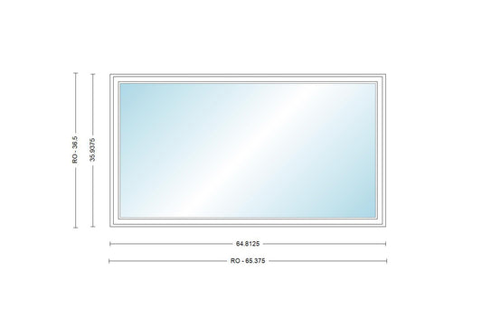 ANDERSEN Windows 400 Series Fixed/Stationary Awning 35-15/16" X 64-13/16 Or 71-7/8 High Vinyl Exterior Wood Interior Low-E4 Argon Dual Pane Glass Frosted/Tempered Optional AXW551 Or AXW61