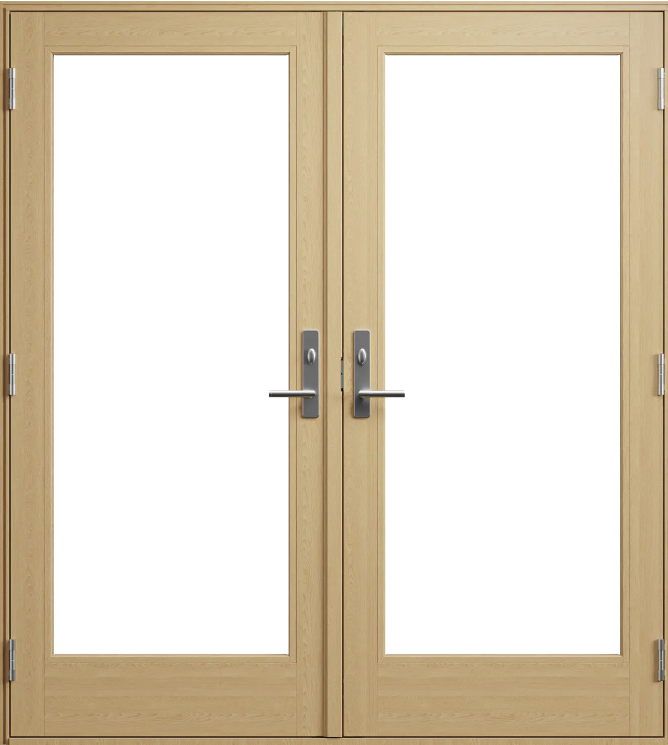 ANDERSEN 400 Series Frenchwood Hinged Vinyl Exterior Wood Interior Dual Pane Low-E Tempered Argon Fill Glass 2 Panel French Door FWH4168, FWH41611, FWH4180, FWH5068, FWH50611, FWH5080, FWH5468, FWH54611, FWH5480, FWH6068, FWH60611, Or FWH6080