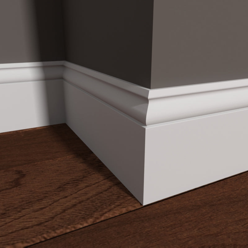 BB514 (Similar To L163E) 16' Primed Pine Or Primed MDF Base Molding (5-Value Pack)