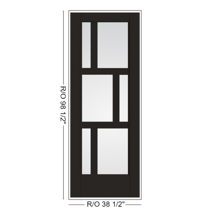 THERMATRU Full Lite 2'8" Or 3'0" X 6'8" Or 8'0" Smooth Star Fiberglass Exterior Prehung Door Flush Glazed SDL Wide Profile S3500L, S3500R, S83500L Or S83500R