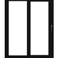 PELLA Lifestyle Series Contemporary 2 Panel 83.25" X 81.5" Advanced Low-E Insulating Tempered Argon Fill Glass Assembled Sliding/Gliding Patio Door Grilles/Screen Options