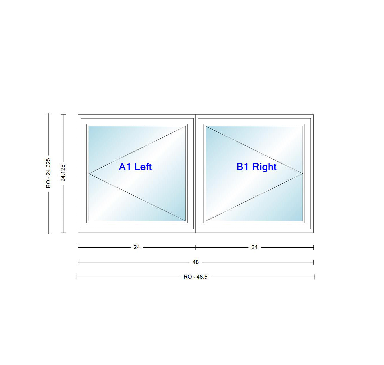 ANDERSEN Windows 400 Series Venting Twin/Double Casement 48" Wide Vinyl Exterior Wood Interior New Construction Low-E4 Dual Pane Argon Fill Glass Full Screens/Grilles/Tempered Optional C22, C225, C23, C235, C24, C245, C25, C255, Or C26