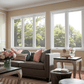 MI WINDOWS V3000 Series 9770 Venting Triple Casement 61" Wide New Construction Vinyl White Low-E Argon Gas Filled Dual Pane Glass Full Screens Optional