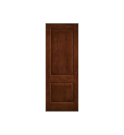 THERMATRU 6'8" Or 8'0" Classic Craft Mahogany Square Top Panel Exterior Prehung Door CCR200/CCR8222