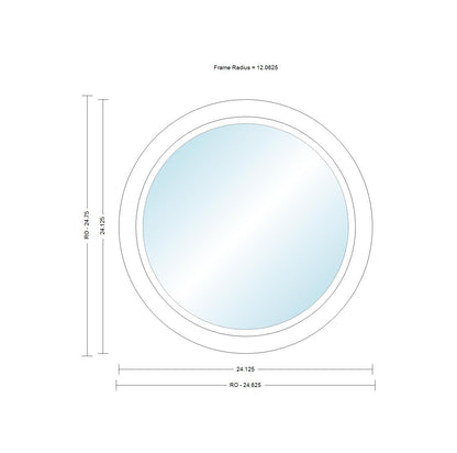 ANDERSEN Windows 400 Series Specialty Circle Window Fixed Vinyl Exterior Wood Interior Low-E4 Dual Pane Argon Full Glass Grilles/Frosted/Tempered Optional CIR20, CIR24, CIR30, FR40, Or FR60