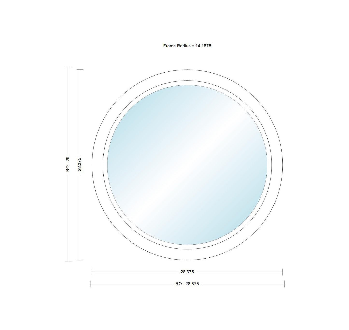ANDERSEN Windows 400 Series Specialty Circle Window Fixed Vinyl Exterior Wood Interior Low-E4 Dual Pane Argon Full Glass Grilles/Frosted/Tempered Optional CIR20, CIR24, CIR30, FR40, Or FR60