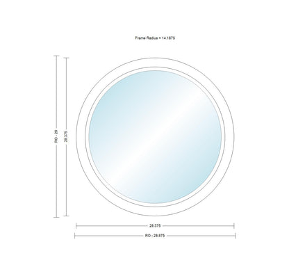 ANDERSEN Windows 400 Series Specialty Circle Window Fixed Vinyl Exterior Wood Interior Low-E4 Dual Pane Argon Full Glass Grilles/Frosted/Tempered Optional CIR20, CIR24, CIR30, FR40, Or FR60