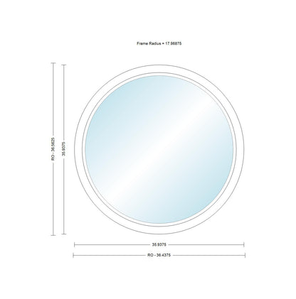 ANDERSEN Windows 400 Series Specialty Circle Window Fixed Vinyl Exterior Wood Interior Low-E4 Dual Pane Argon Full Glass Grilles/Frosted/Tempered Optional CIR20, CIR24, CIR30, FR40, Or FR60