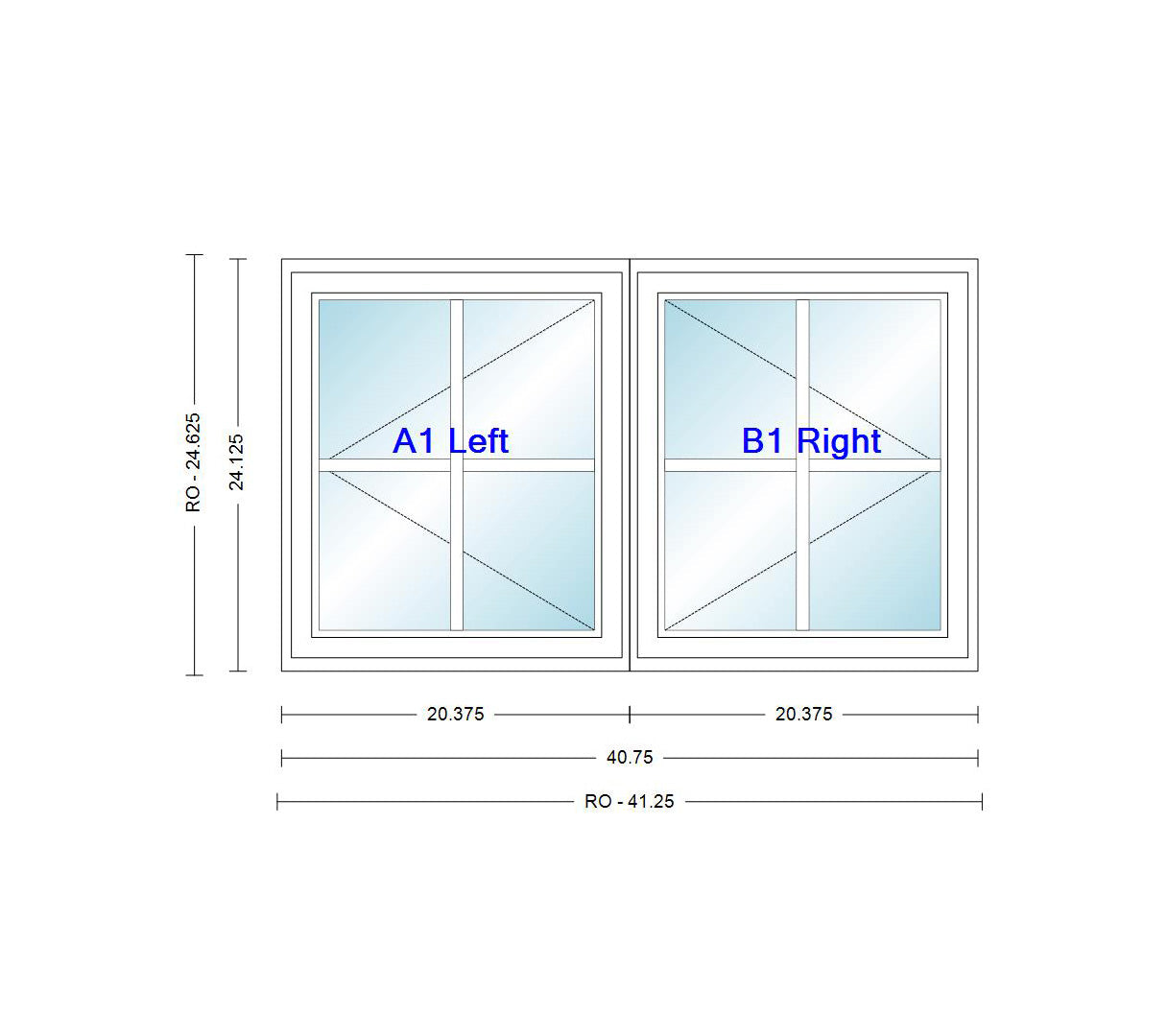 ANDERSEN Windows 400 Series Venting Twin/Double Casement 40-3/4