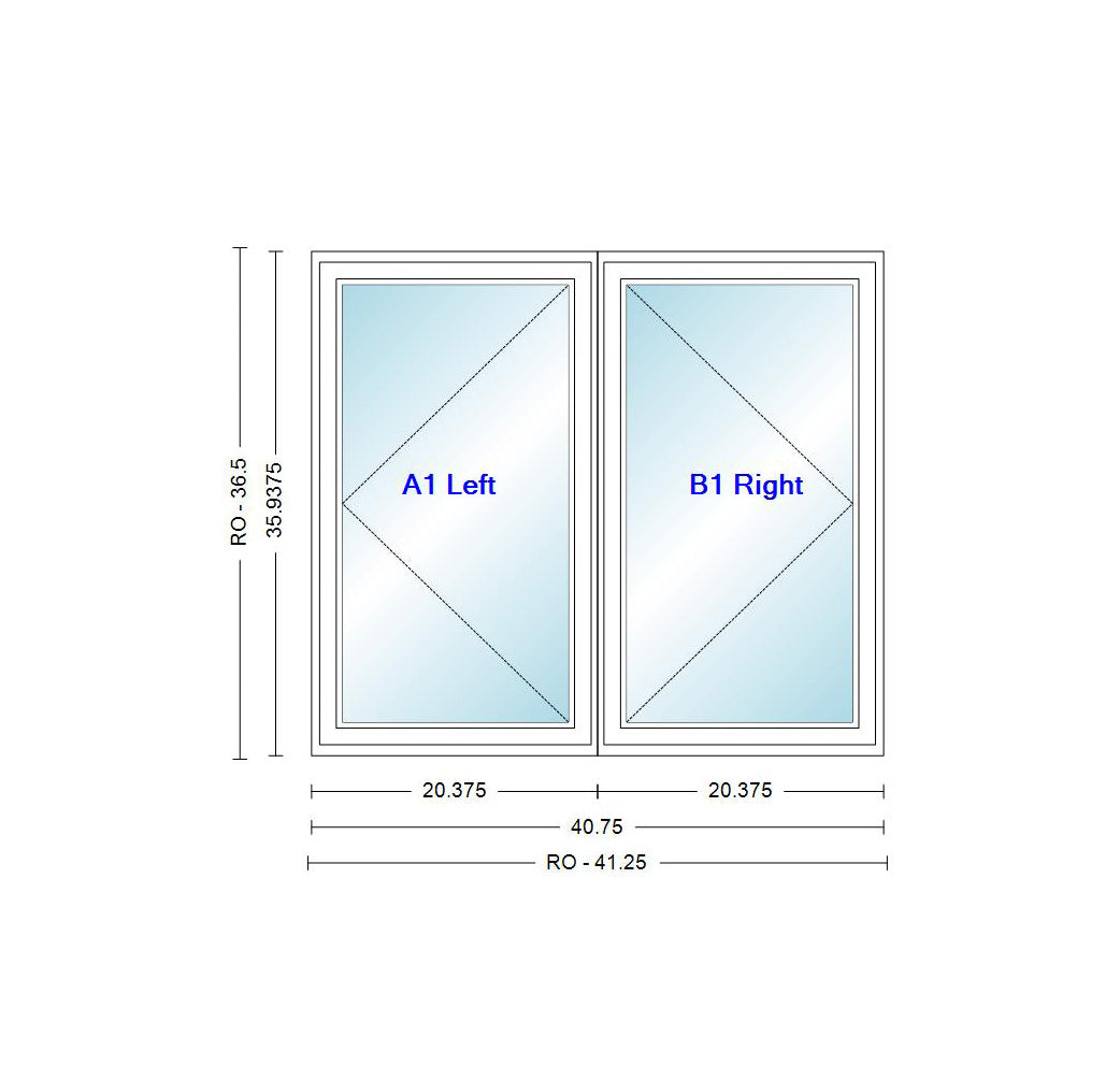 ANDERSEN Windows 400 Series Venting Twin/Double Casement 40-3/4" Wide Vinyl Exterior Wood Interior Low-E4 Dual Pane Argon Fill Glass Full Screens/Grilles/Tempered Optional CN22, CN225, CN23, CN235, CN24, CN245, CN25, CN255, Or CN26