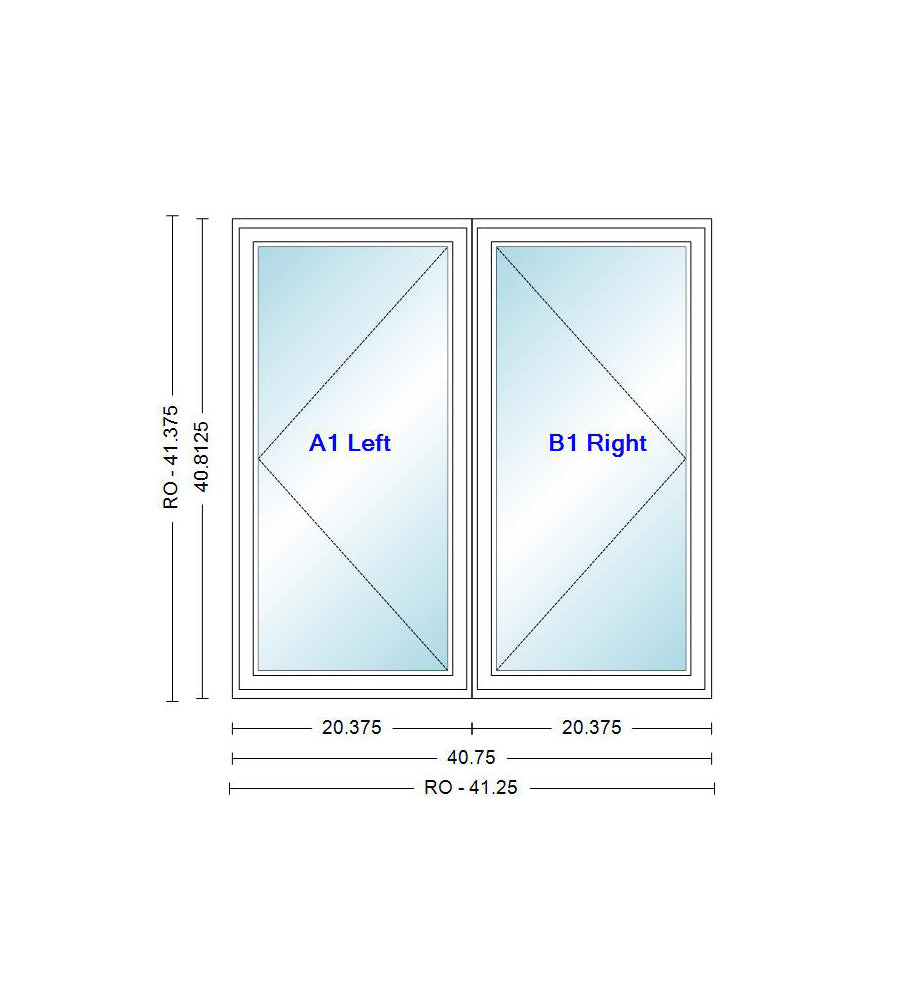 ANDERSEN Windows 400 Series Venting Twin/Double Casement 40-3/4