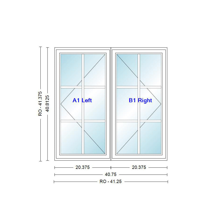 ANDERSEN Windows 400 Series Venting Twin/Double Casement 40-3/4" Wide Vinyl Exterior Wood Interior Low-E4 Dual Pane Argon Fill Glass Full Screens/Grilles/Tempered Optional CN22, CN225, CN23, CN235, CN24, CN245, CN25, CN255, Or CN26
