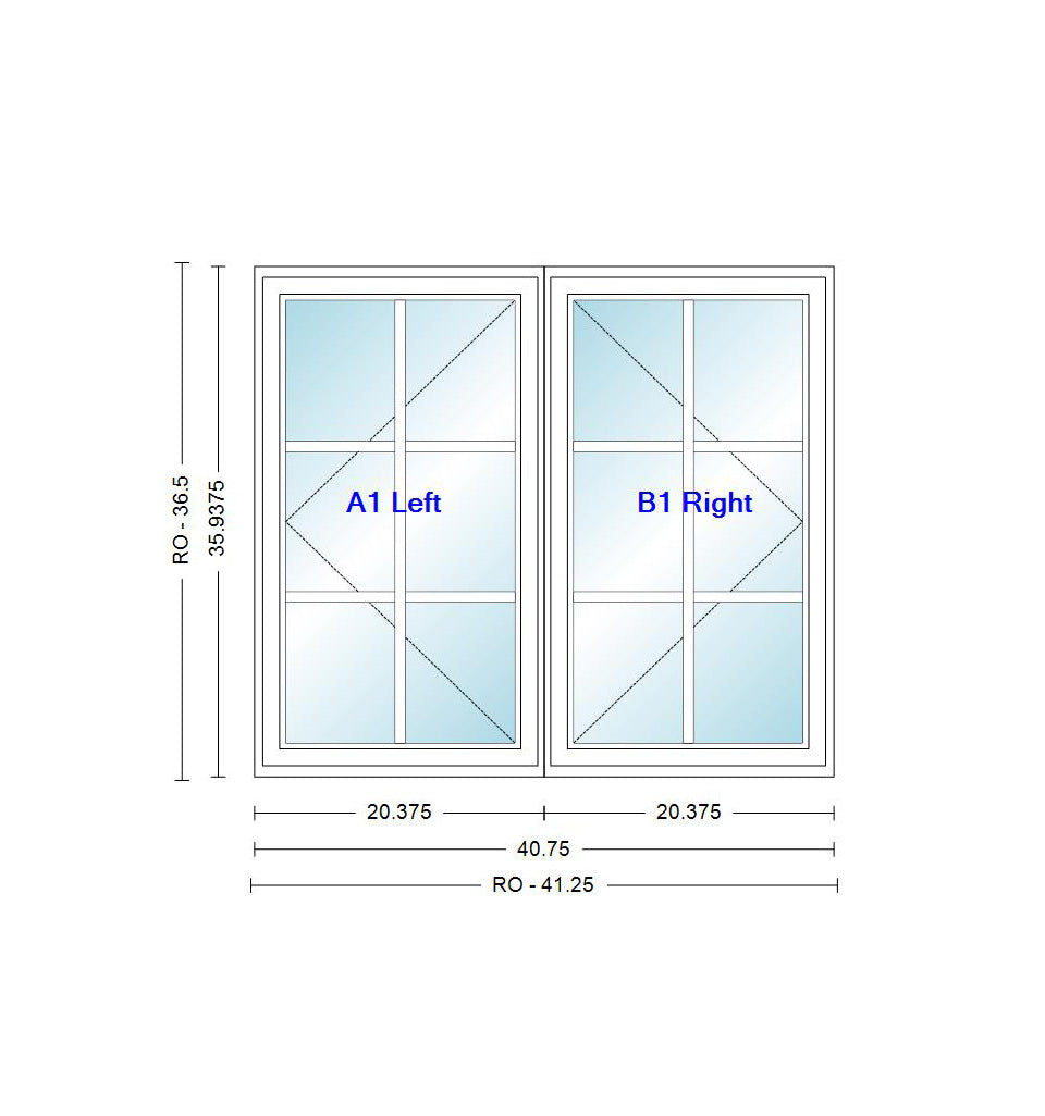 ANDERSEN Windows 400 Series Venting Twin/Double Casement 40-3/4