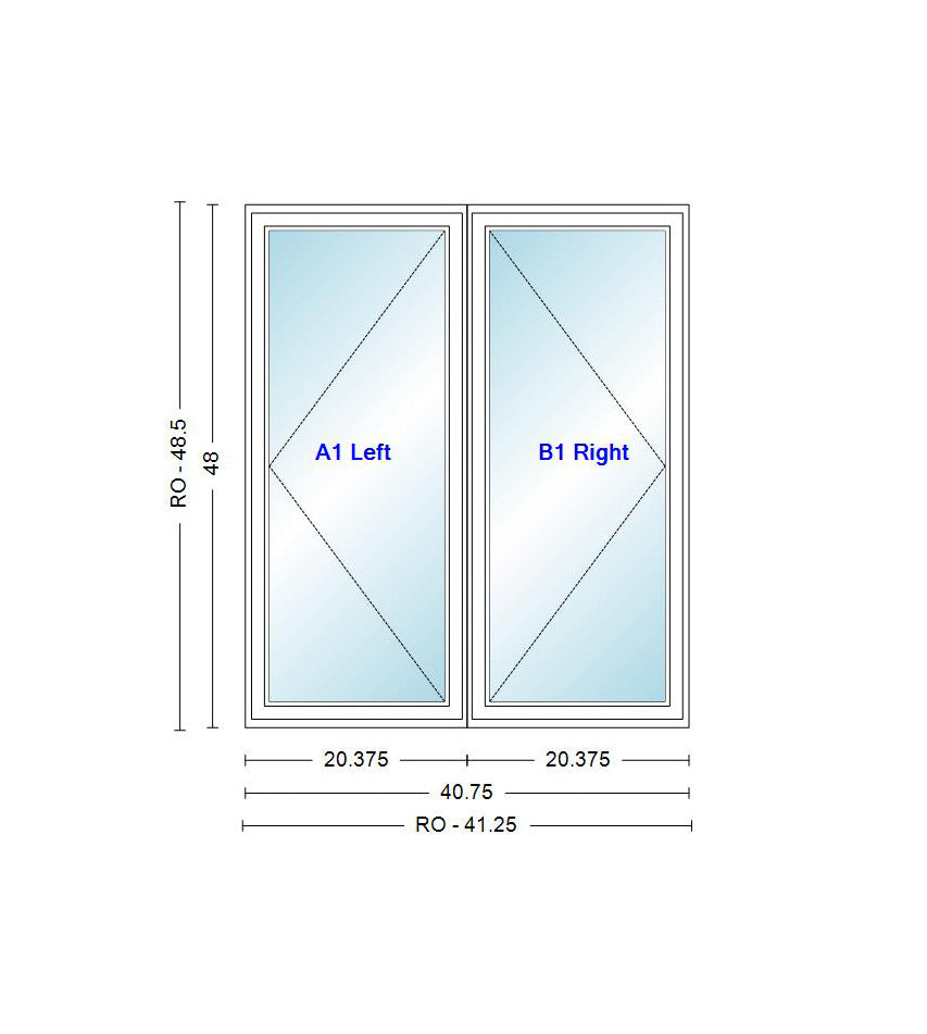 ANDERSEN Windows 400 Series Venting Twin/Double Casement 40-3/4" Wide Vinyl Exterior Wood Interior Low-E4 Dual Pane Argon Fill Glass Full Screens/Grilles/Tempered Optional CN22, CN225, CN23, CN235, CN24, CN245, CN25, CN255, Or CN26