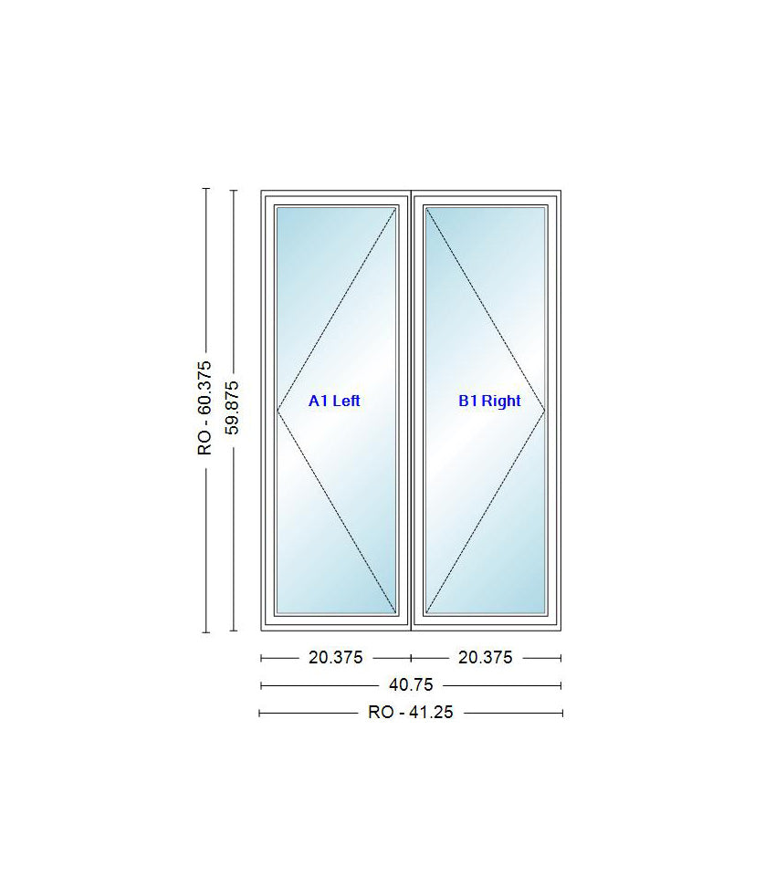 ANDERSEN Windows 400 Series Venting Twin/Double Casement 40-3/4" Wide Vinyl Exterior Wood Interior Low-E4 Dual Pane Argon Fill Glass Full Screens/Grilles/Tempered Optional CN22, CN225, CN23, CN235, CN24, CN245, CN25, CN255, Or CN26