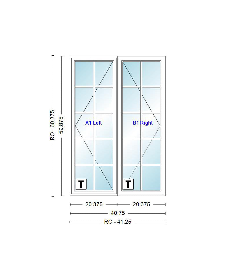ANDERSEN Windows 400 Series Venting Twin/Double Casement 40-3/4" Wide Vinyl Exterior Wood Interior Low-E4 Dual Pane Argon Fill Glass Full Screens/Grilles/Tempered Optional CN22, CN225, CN23, CN235, CN24, CN245, CN25, CN255, Or CN26