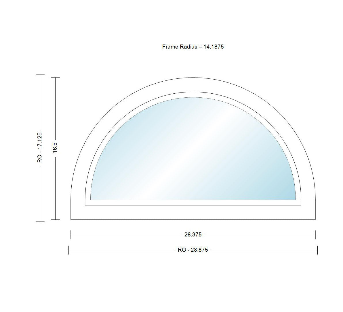 ANDERSEN Windows 400 Series Specialty Half Circle Window Fixed Vinyl Exterior Wood Interior Low-E4 Dual Pane Argon Full Glass Casement Frame Cladding Profile Grilles/Frosted/Tempered Optional CTC1, CTCW1, CTCX1, CTCXW1, CTC2, CTCW2, CTCX2, Or CTC3