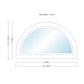 ANDERSEN Windows 400 Series Specialty Half Circle Window Fixed Vinyl Exterior Wood Interior Low-E4 Dual Pane Argon Full Glass Double Hung Frame Cladding Profile Grilles/Frosted/Tempered Optional CTN20, CTN24, CTN28, CTN30, CTN34, CTN20-2, Or CTN30-2