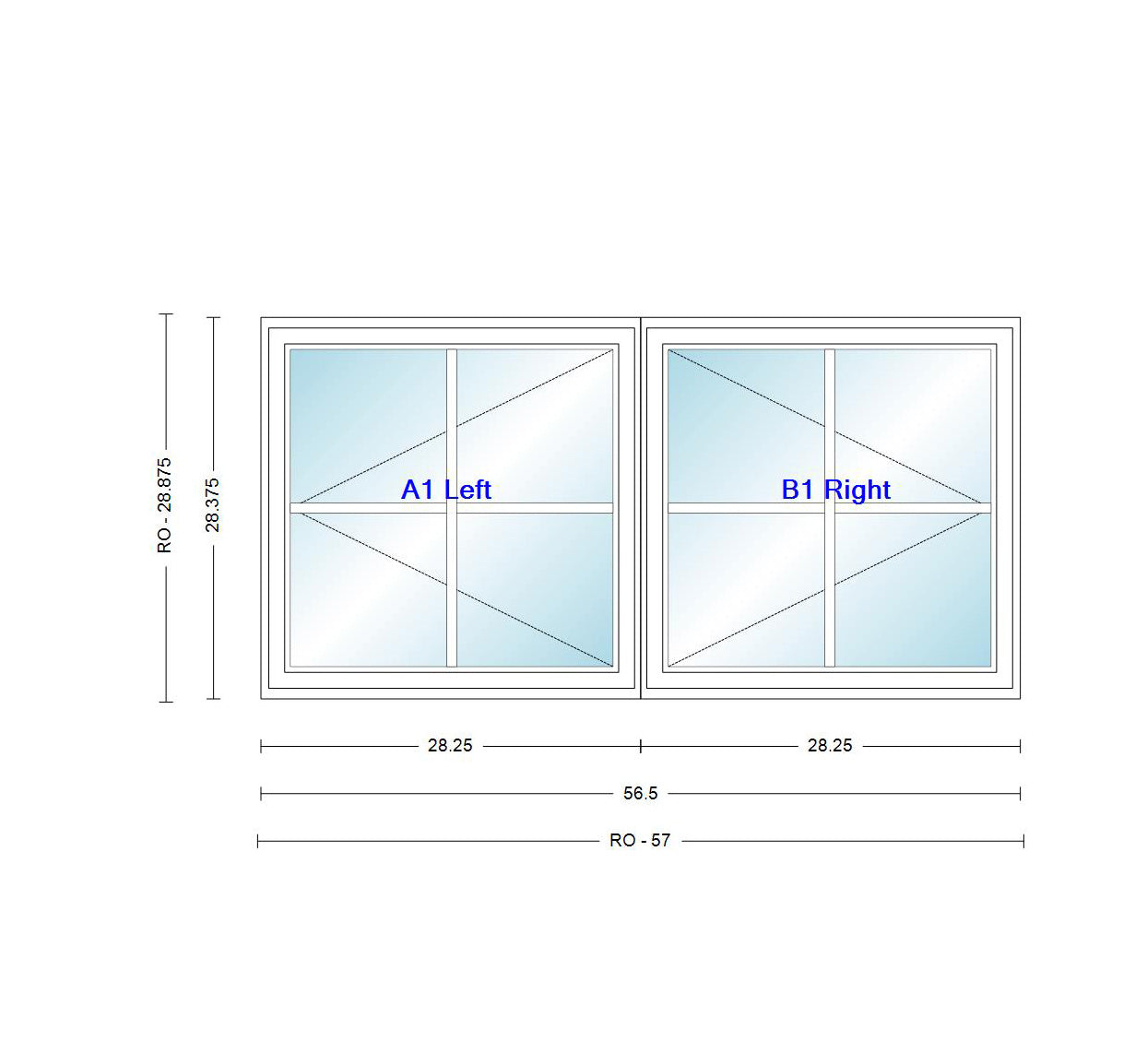 ANDERSEN Windows 400 Series Venting Twin/Double Casement 56-1/2" Wide Vinyl Exterior Wood Interior Low-E4 Dual Pane Argon Fill Glass Full Screens/Grilles/Tempered Optional CW22, CW225, CW23, CW235, CW24, CW245, CW25, CW255, Or CW26
