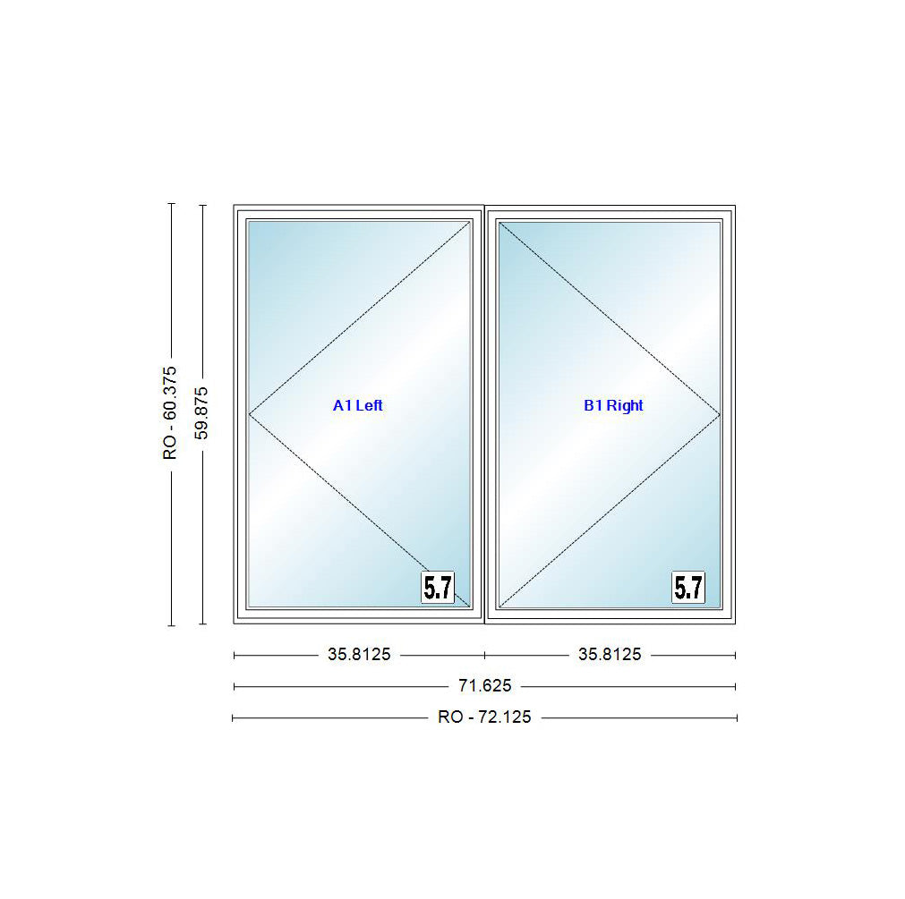 ANDERSEN Windows 400 Series Venting Twin/Double Casement 71-5/8" Wide Vinyl Exterior Wood Interior New Construction Low-E4 Dual Pane Argon Fill Glass Full Screens/Grilles/Tempered Optional CXW23, CXW235, CXW24, CXW245, Or CXW25
