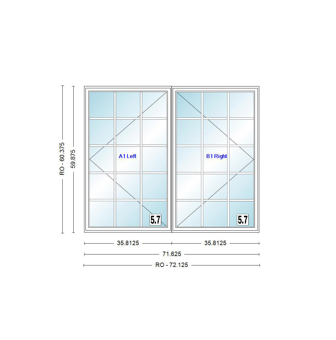 ANDERSEN Windows 400 Series Venting Twin/Double Casement 71-5/8" Wide Vinyl Exterior Wood Interior New Construction Low-E4 Dual Pane Argon Fill Glass Full Screens/Grilles/Tempered Optional CXW23, CXW235, CXW24, CXW245, Or CXW25