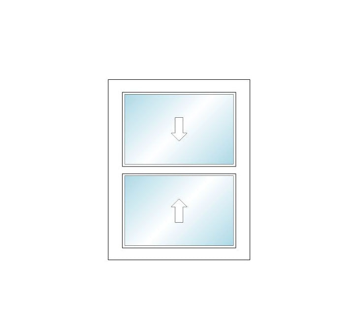 MI WINDOWS 1556 Double Hung 19.5" Wide New Construction Vinyl White Or Almond Low-E Argon Full Screen Optional