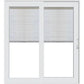 PELLA 71.25" X 79.5" Lifestyle Series Contemporary 2 Panel Hinged Glass With Manual Blinds/Shades Advanced Low-E Insulating Tempered Argon Fill Glass Assembled Sliding/Gliding Patio Door Screen Option