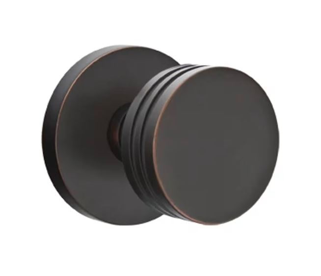 EMTEK Bern Knob  Modern, Disk, Square, Neos, Modern Rectangular, Or Urban Modern Rosette Door Knob Handle Passage, Privacy, Or Dummy Many Color Options