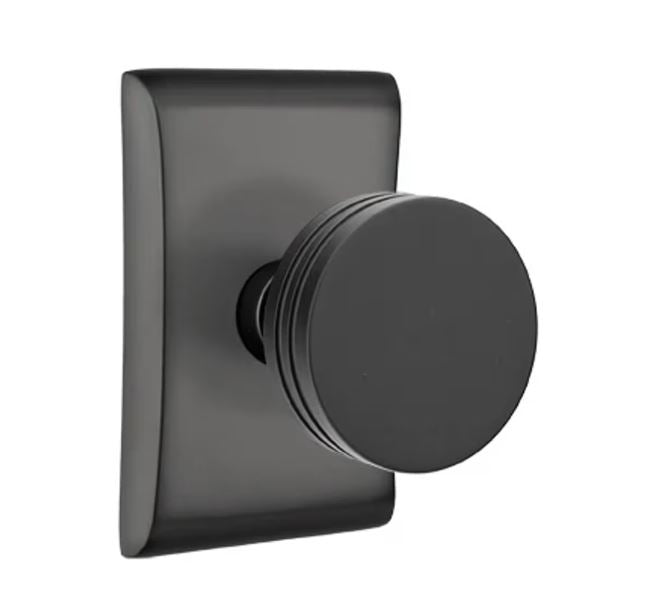 EMTEK Bern Knob  Modern, Disk, Square, Neos, Modern Rectangular, Or Urban Modern Rosette Door Knob Handle Passage, Privacy, Or Dummy Many Color Options