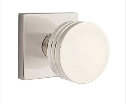 EMTEK Bern Knob  Modern, Disk, Square, Neos, Modern Rectangular, Or Urban Modern Rosette Door Knob Handle Passage, Privacy, Or Dummy Many Color Options