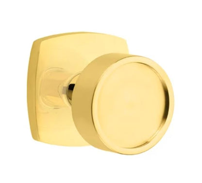 EMTEK Verve Knob  Modern, Disk, Square, Neos, Modern Rectangular, Or Urban Modern Rosette Door Knob Handle Passage, Privacy, Or Dummy Many Color Options