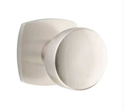 EMTEK Laurent Knob  Modern, Disk, Square, Neos, Modern Rectangular, Or Urban Modern Rosette Door Knob Handle Passage, Privacy, Or Dummy Many Color Options