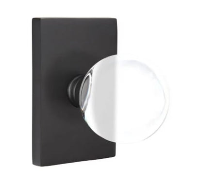 EMTEK Bristol Glass Knob  Modern, Disk, Square, Neos, Modern Rectangular, Or Urban Modern Rosette Door Knob Handle Passage, Privacy, Or Dummy Many Color Options