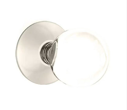 EMTEK Bristol Glass Knob  Modern, Disk, Square, Neos, Modern Rectangular, Or Urban Modern Rosette Door Knob Handle Passage, Privacy, Or Dummy Many Color Options