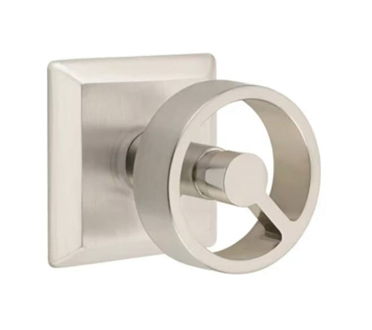 EMTEK Spoke Knob  Quincy, Disk, Square, Modern Rectangular, Or Urban Modern Rosette Door Knob Handle Passage, Privacy, Or Dummy Many Color Options