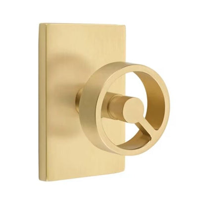 EMTEK Spoke Knob  Quincy, Disk, Square, Modern Rectangular, Or Urban Modern Rosette Door Knob Handle Passage, Privacy, Or Dummy Many Color Options