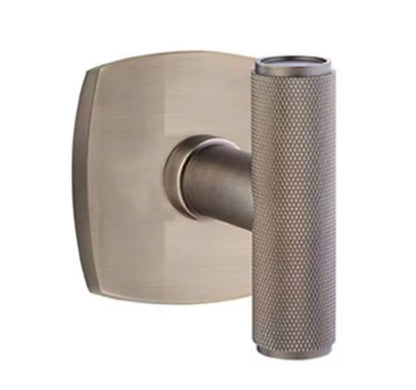 EMTEK The Ace Knurled Knob  Quincy, Disk, Square, Modern Rectangular, Or Urban Modern Rosette Door Knob Handle Passage, Privacy, Or Dummy Many Color Options