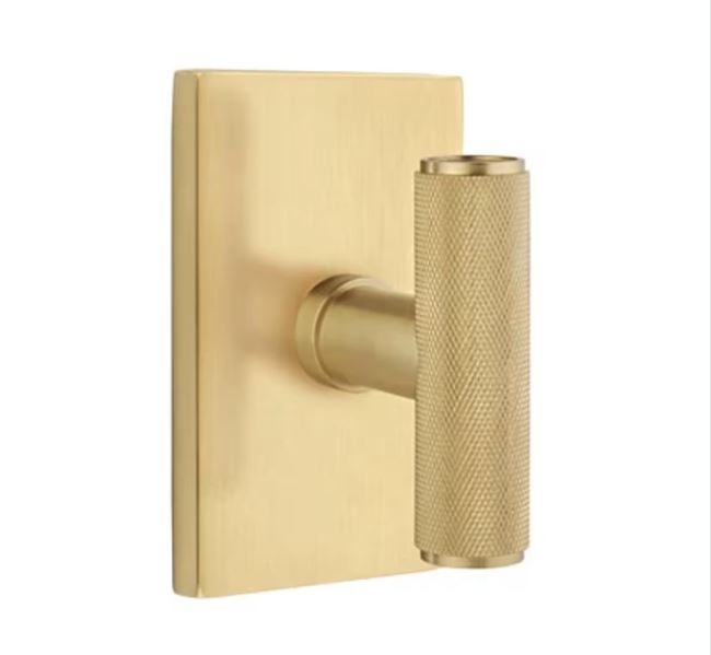 EMTEK The Ace Knurled Knob  Quincy, Disk, Square, Modern Rectangular, Or Urban Modern Rosette Door Knob Handle Passage, Privacy, Or Dummy Many Color Options