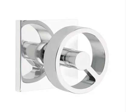 EMTEK Spoke Knob  Quincy, Disk, Square, Modern Rectangular, Or Urban Modern Rosette Door Knob Handle Passage, Privacy, Or Dummy Many Color Options