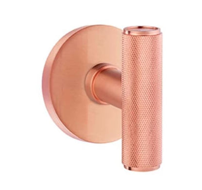 EMTEK The Ace Knurled Knob  Quincy, Disk, Square, Modern Rectangular, Or Urban Modern Rosette Door Knob Handle Passage, Privacy, Or Dummy Many Color Options